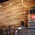 Wood finished walls in Pretzelmaker remodeled by Center Point Construction