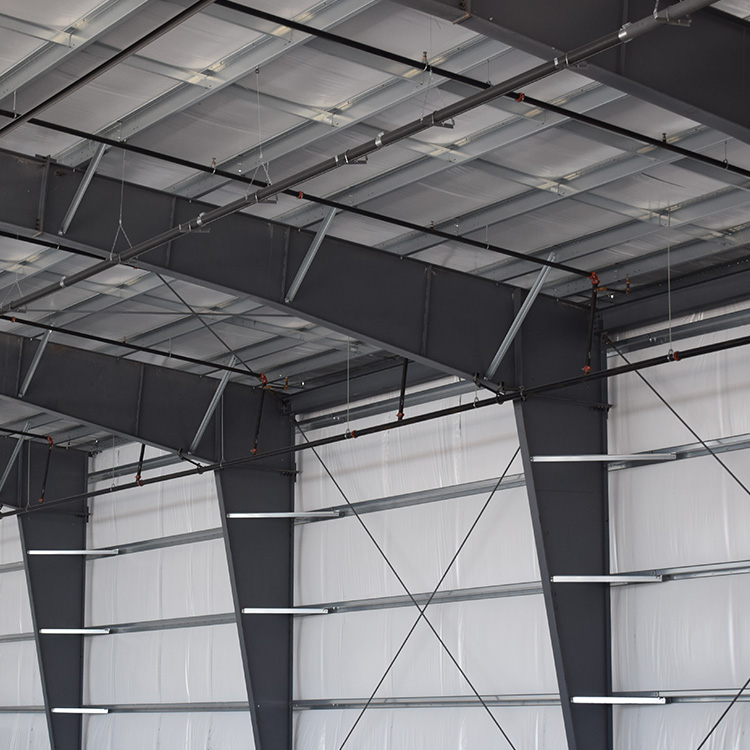 Interior of steel framed commercial building built by Center Point Construction