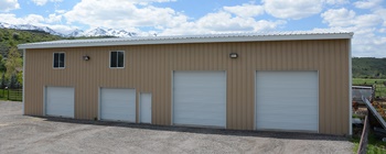 Residential garage and shop built by Center Point Construction