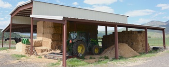 Residential hay barn built by Center Point Construction